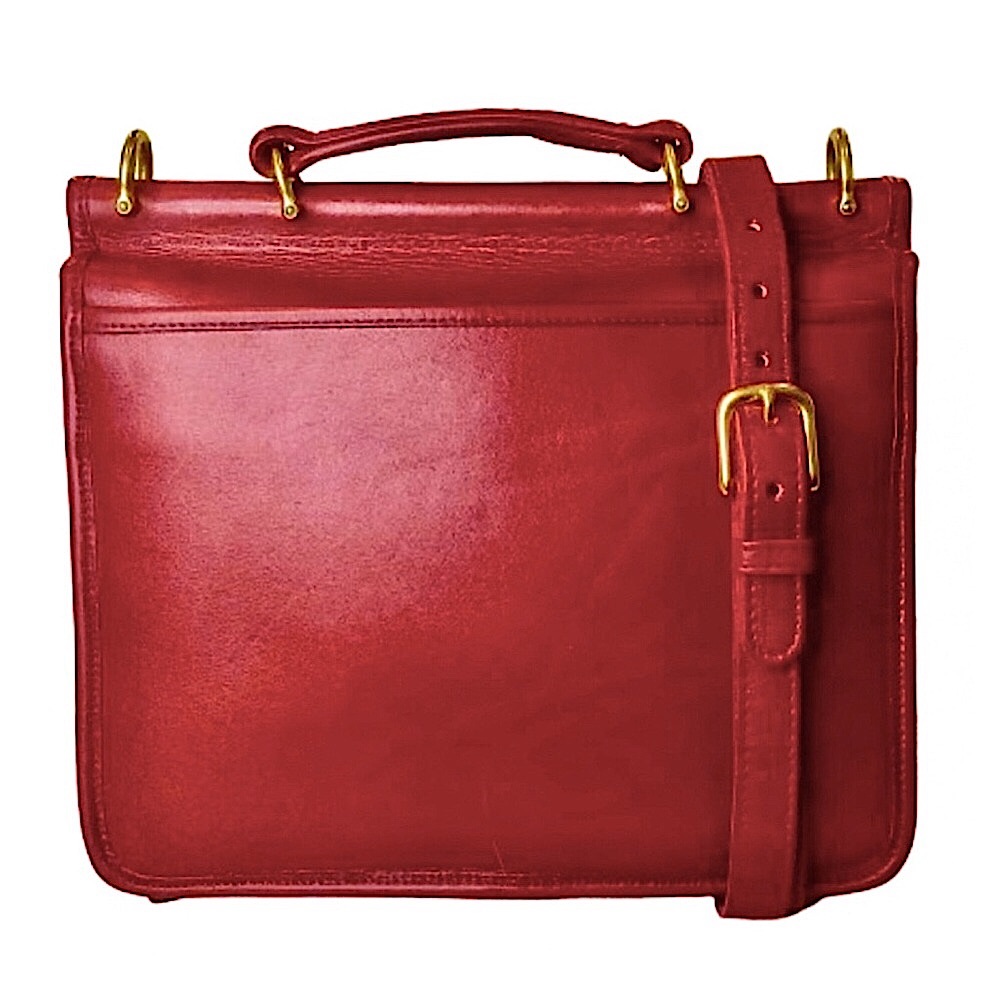 Vintage COACH WILLIS Red Glove Tanned Top Handle Crossbody Bag 9927 USA COA - Picture 16 of 17